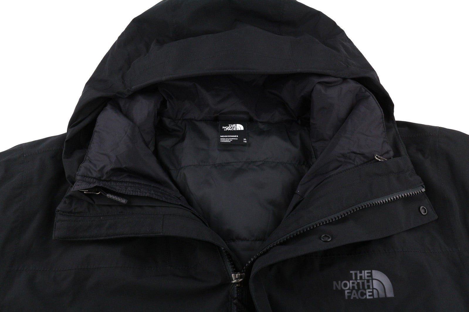 „THE NORTH FACE“ vyriška striukė XL dydžio, juoda, su gobtuvu, izoliuota, nuimamu pamušalu, „Dryvent“. 