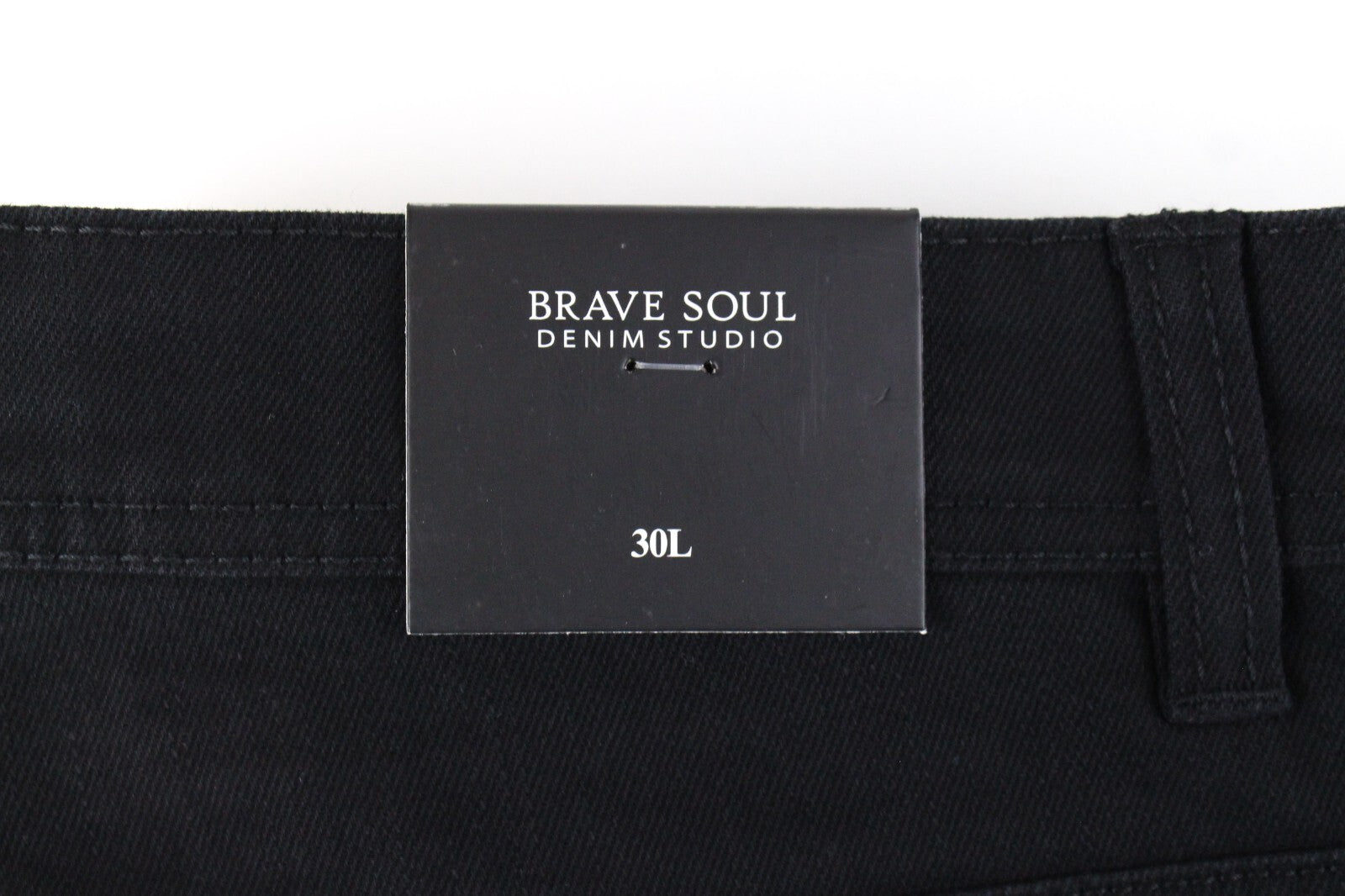 BRAVE SOUL Mens Jeans W30 Skinny Black Button-Fly Stretchy Eastbourne Style