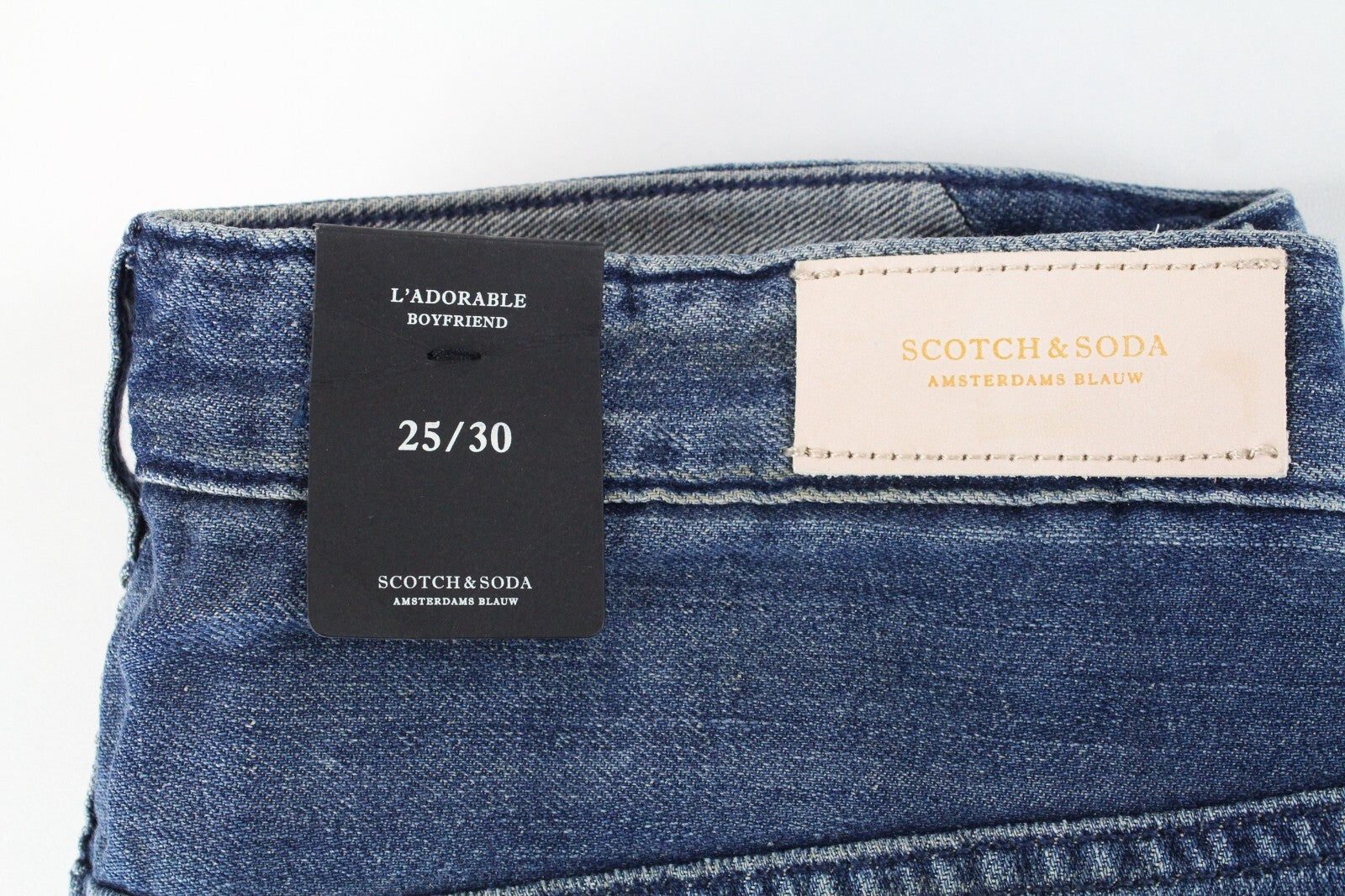 SCOTCH &amp; SODA moteriški džinsai W25/L30 su dėmėmis lininiame audinyje „Boyfriend“ 