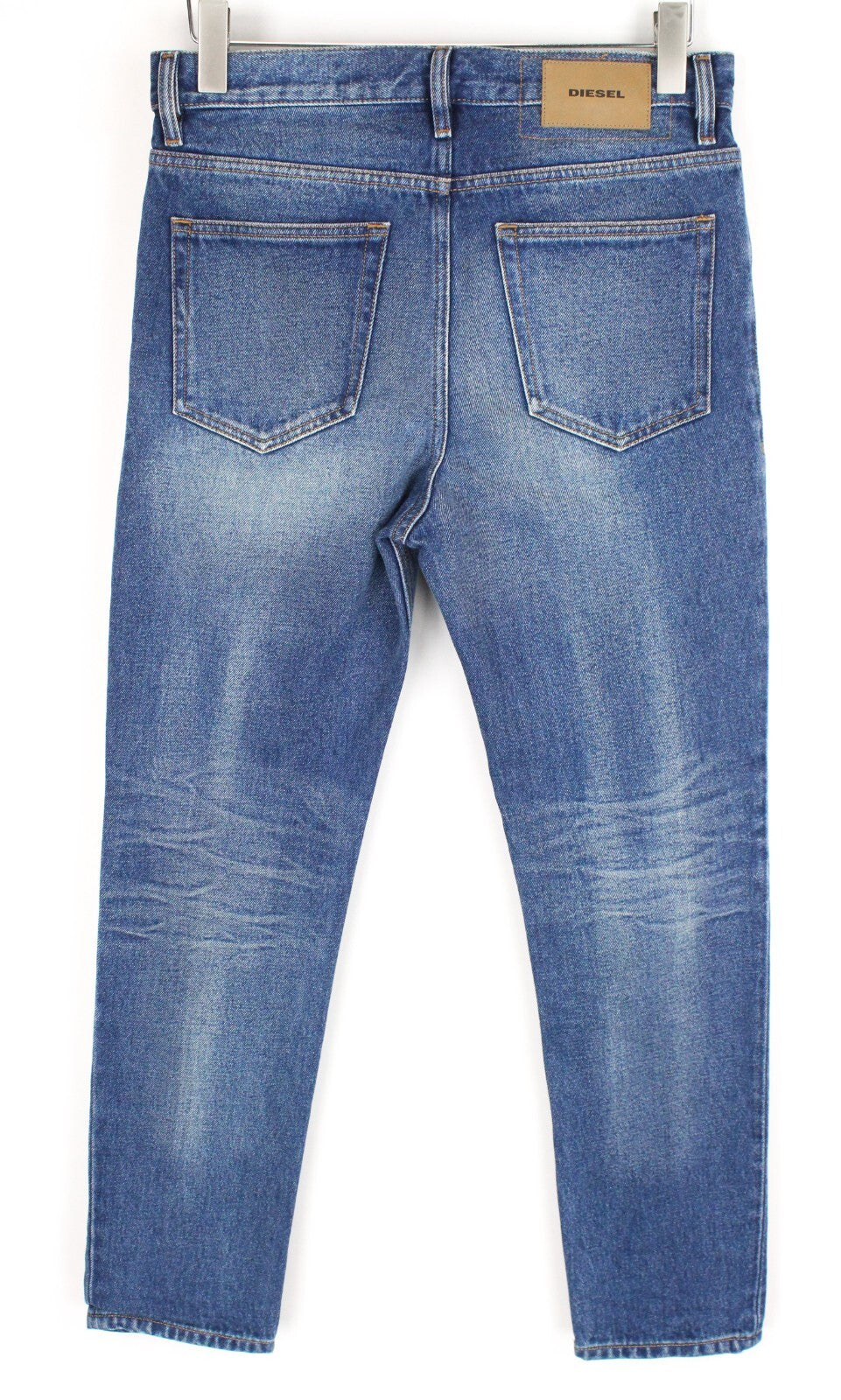 DIESEL vyriški džinsai W29/L32 siaurėjantys šviesiai mėlyni su sagomis D-Aygle 0076Y medvilniniai 