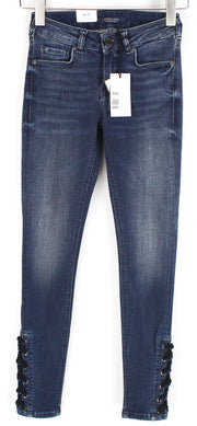 SCOTCH &amp; SODA moteriški džinsai W24/L32 La Bohemienne vidutinio liemens aptempti džinsai su raišteliais 