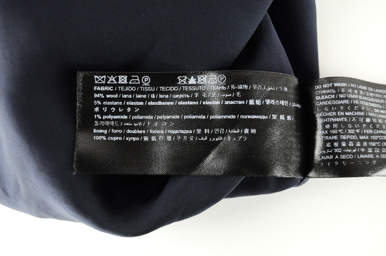 SUISTUDIO Darwin Women's Navy Wool Blend Skirt UK6 Stretch Lined Formal Wear