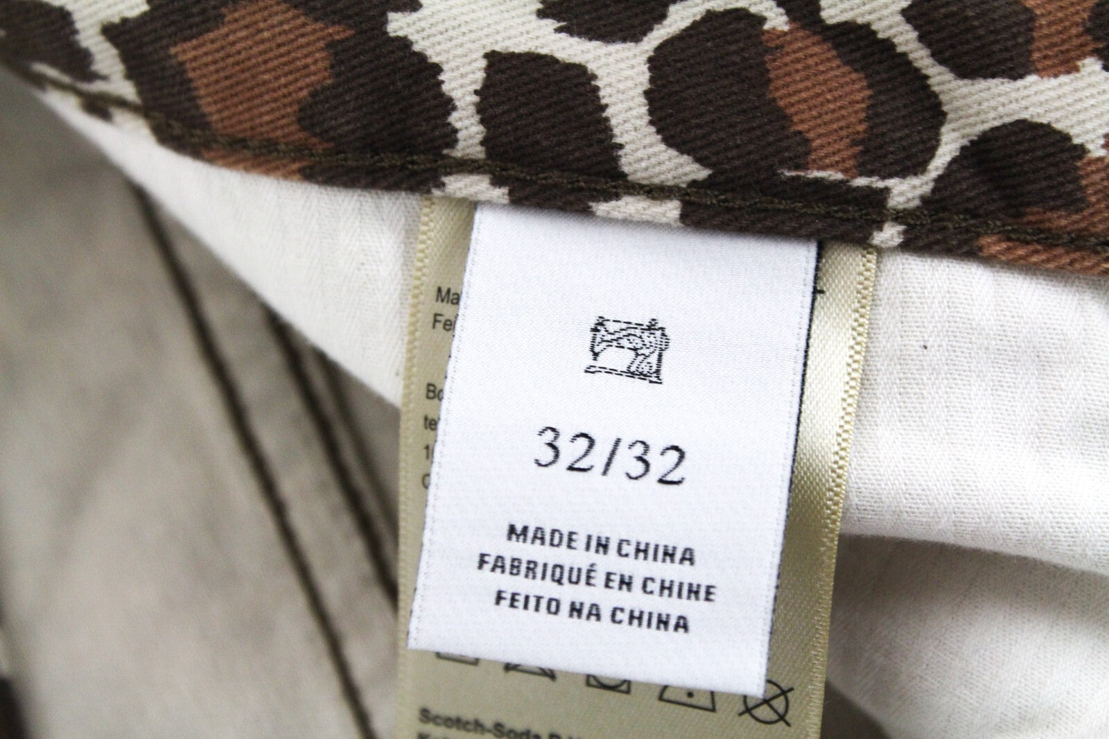 MAISON SCOTCH moteriški džinsai W32/L32 gepardo rašto ploni banditiški siaurėjantys medvilniniai džinsai 