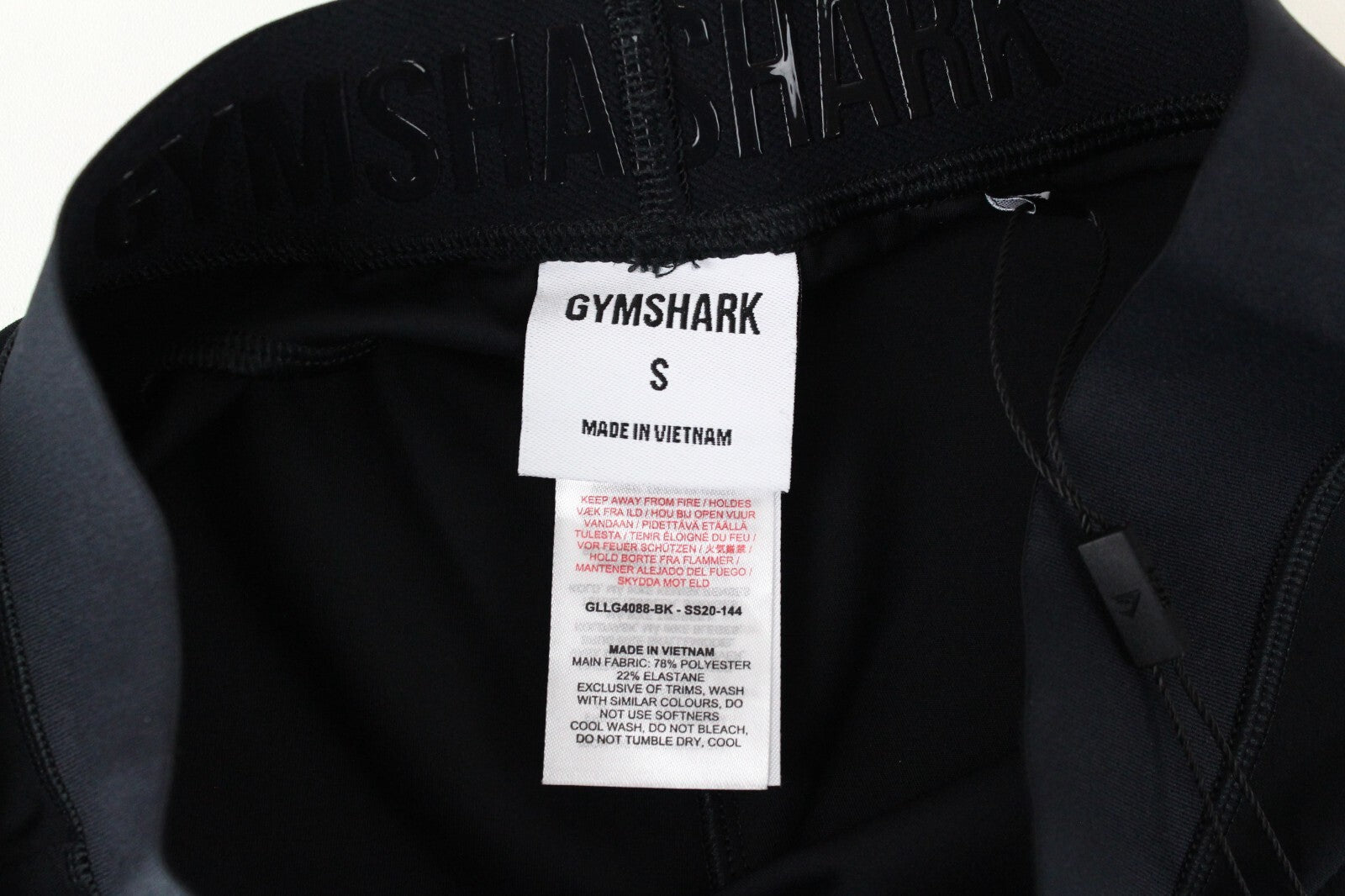 GYMSHARK Womens Leggings S Black Activewear Waistband Stretchy  Focus