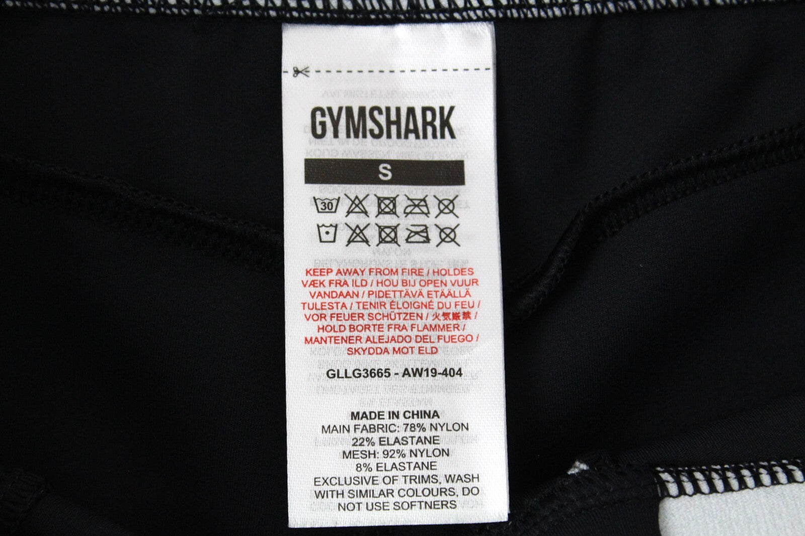 GYMSHARK Womens Leggings S Legacy  Stretchy Activewear Black