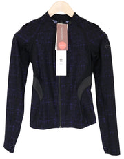 Prakaituotas „BETTY XS Cadence“ violetinis džemperis su tampriu bėgimo sportiniu viršumi moterims 