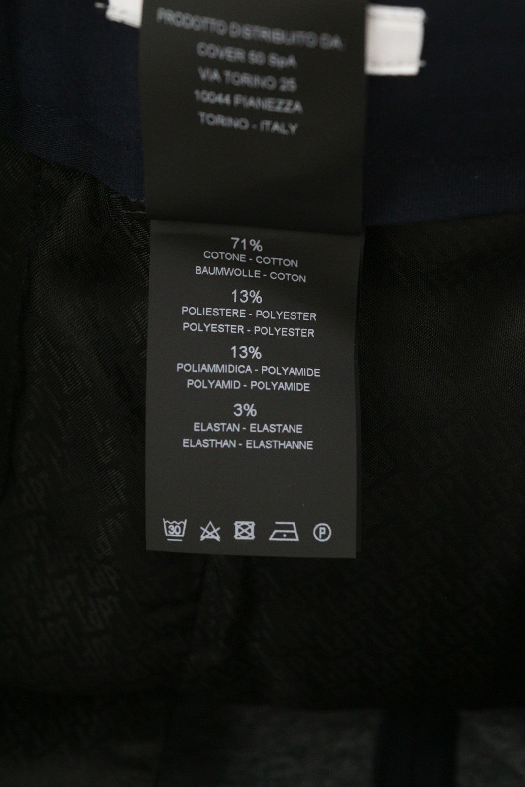 PT TORINO Lamda vyriškos kelnės 50 W33 mėlynos su užtrauktukais, siaurėjančiomis kišenėmis, laisvalaikio stiliaus 