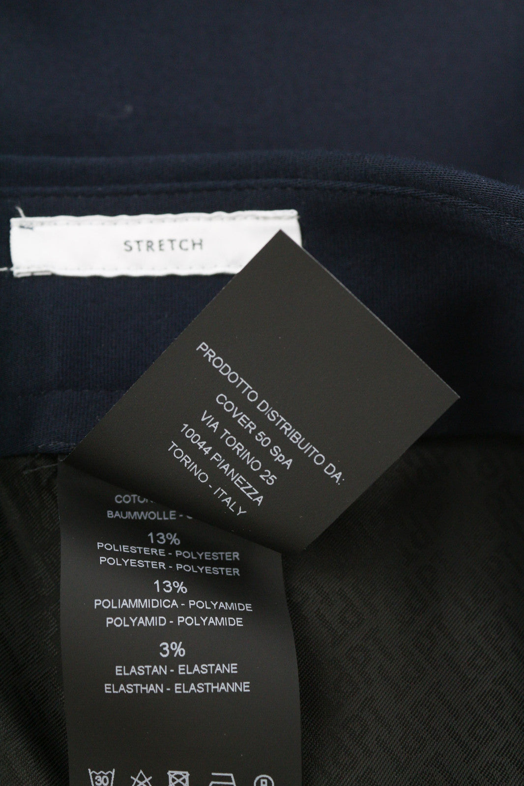 PT TORINO Lamda vyriškos kelnės 50 W33 mėlynos su užtrauktukais, siaurėjančiomis kišenėmis, laisvalaikio stiliaus 