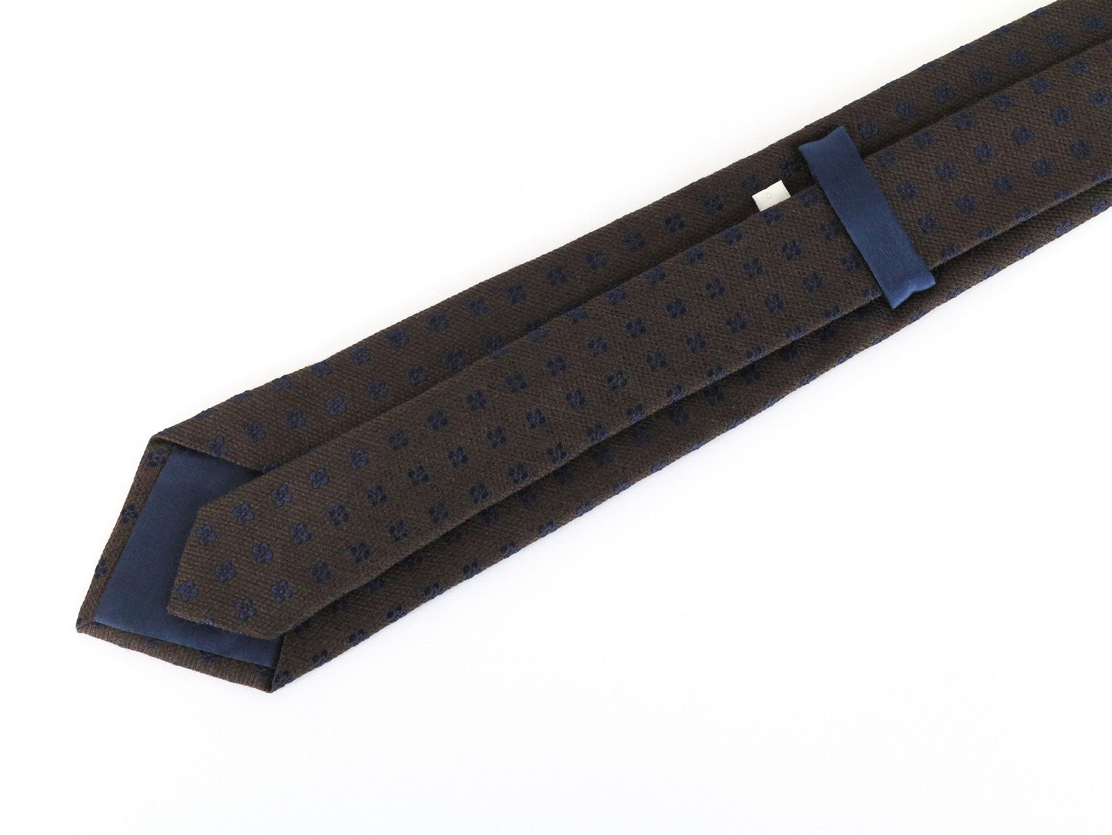 SUITSUPPLY Rudas kaklaraištis, šilko ir vilnos mišinio, raštuotas, 150 x 8 cm, smailiu galu 