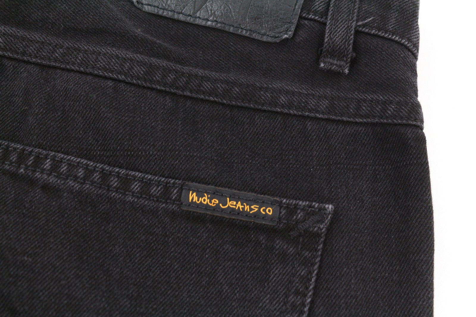 NUDIE JEANS Breezy Britt Womens Jeans W32/L30 Black Worn Zipper Cotton Dark