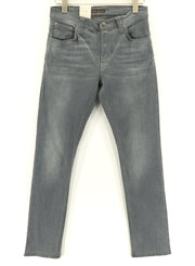 NUDIE JEANS Thin Finn Men Jeans W30/L32 Slim Grey Cotton Elastane Faded Washed