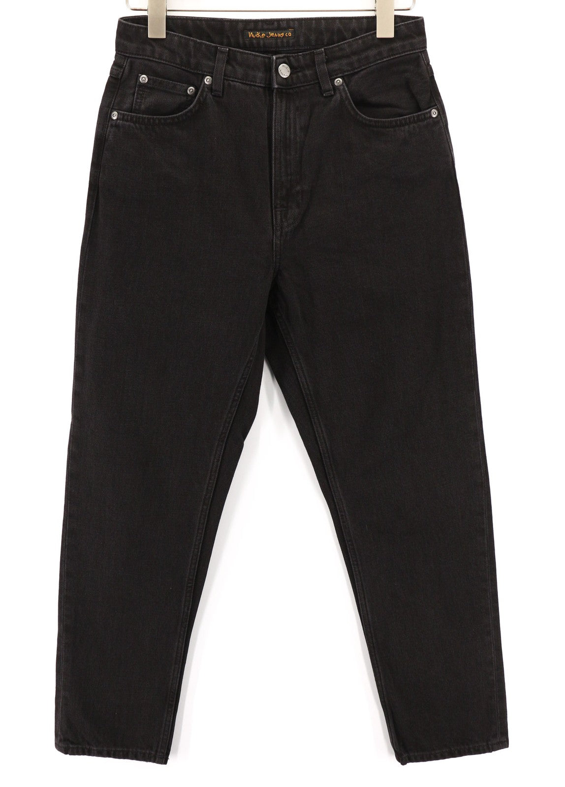 NUDIE JEANS Breezy Britt Womens Jeans W29/L28 Black Worn Zipper  Cotton Denim