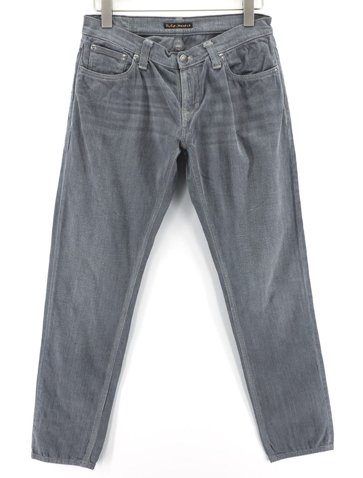 NUDIE JEANS Tight Long John Men Jeans W30/L32 Organic Charcoal Washed Slim Logo