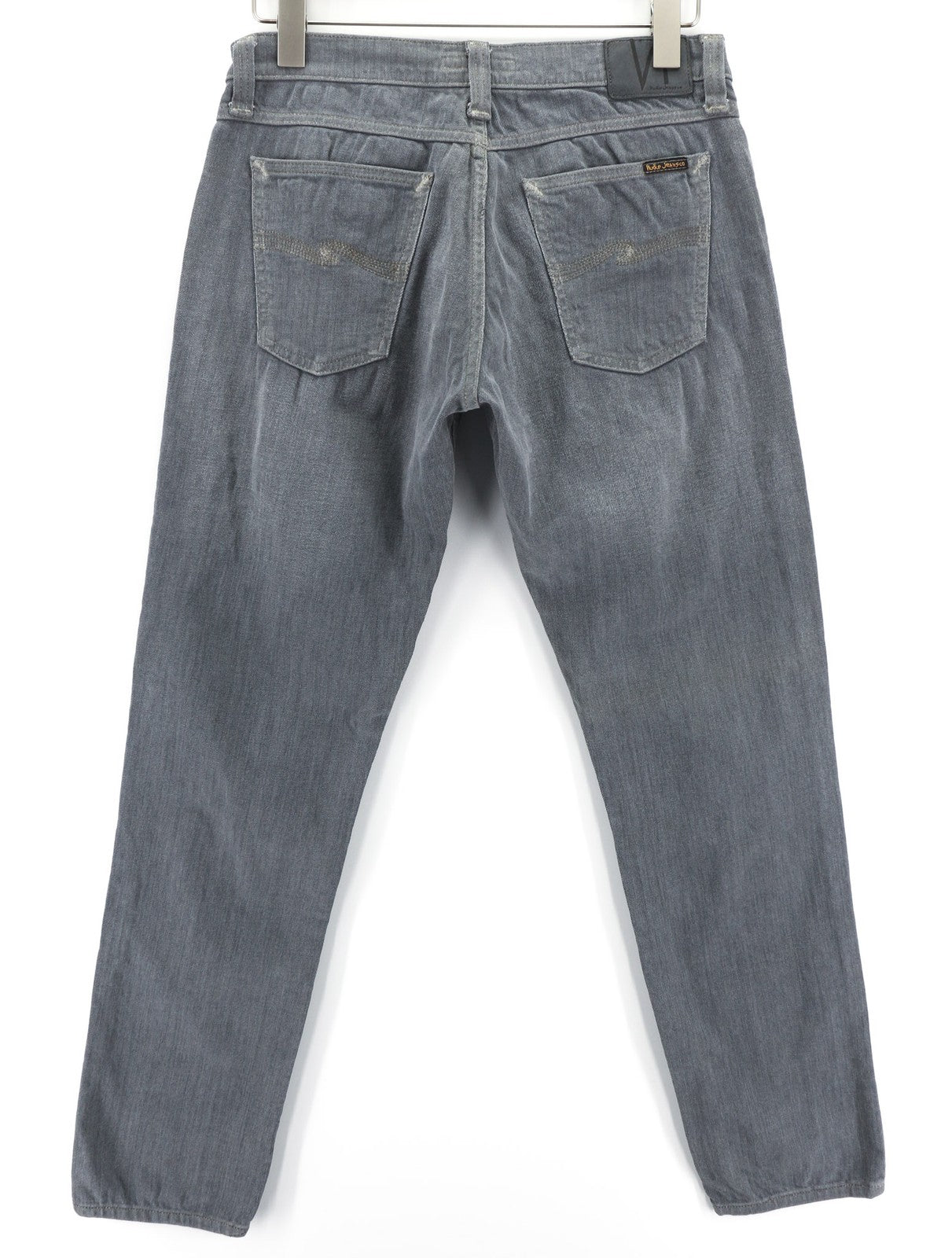 NUDIE JEANS Tight Long John Men Jeans W30/L32 Organic Charcoal Washed Slim Logo