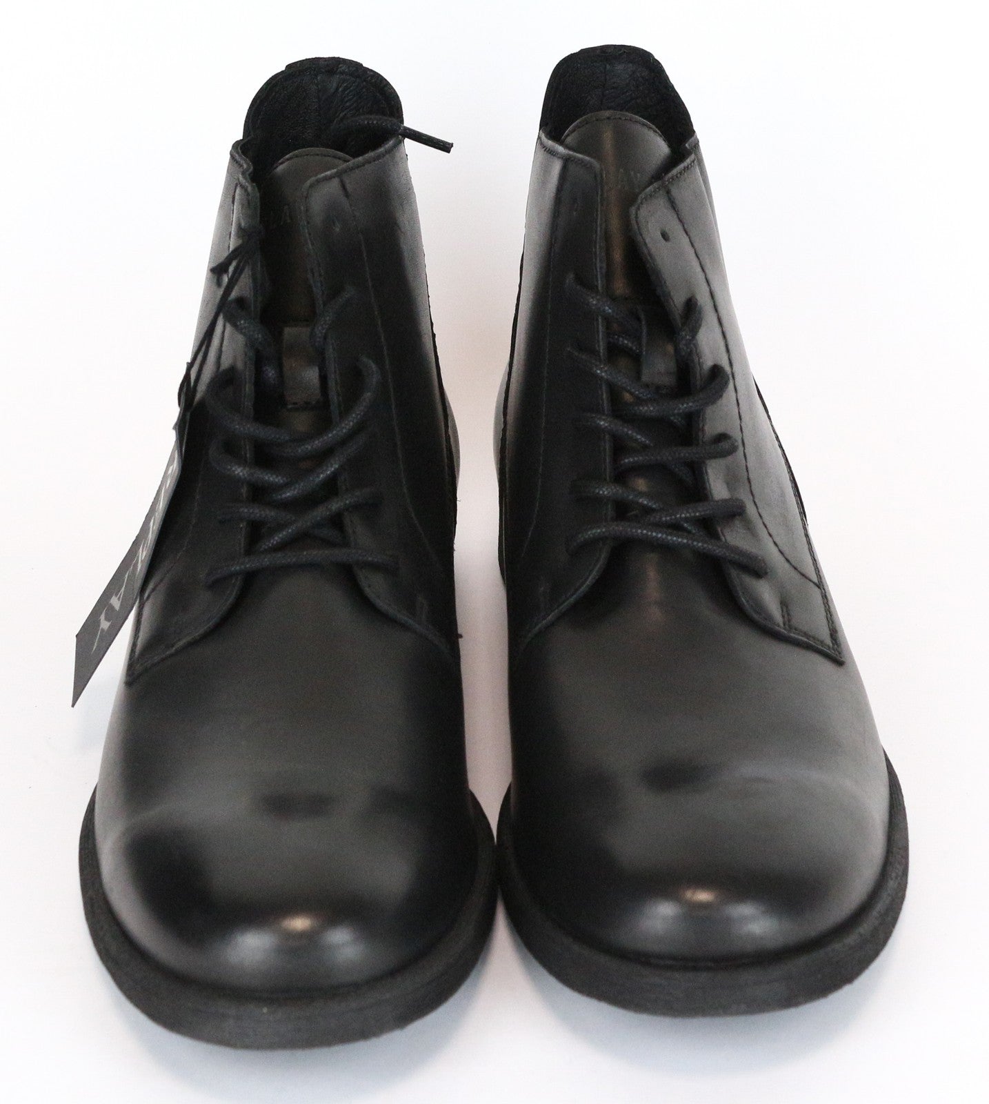 REPLAY vyriški juodi odiniai aukštakulniai laisvalaikio batai EU46 su raišteliais Gunhill modelis 