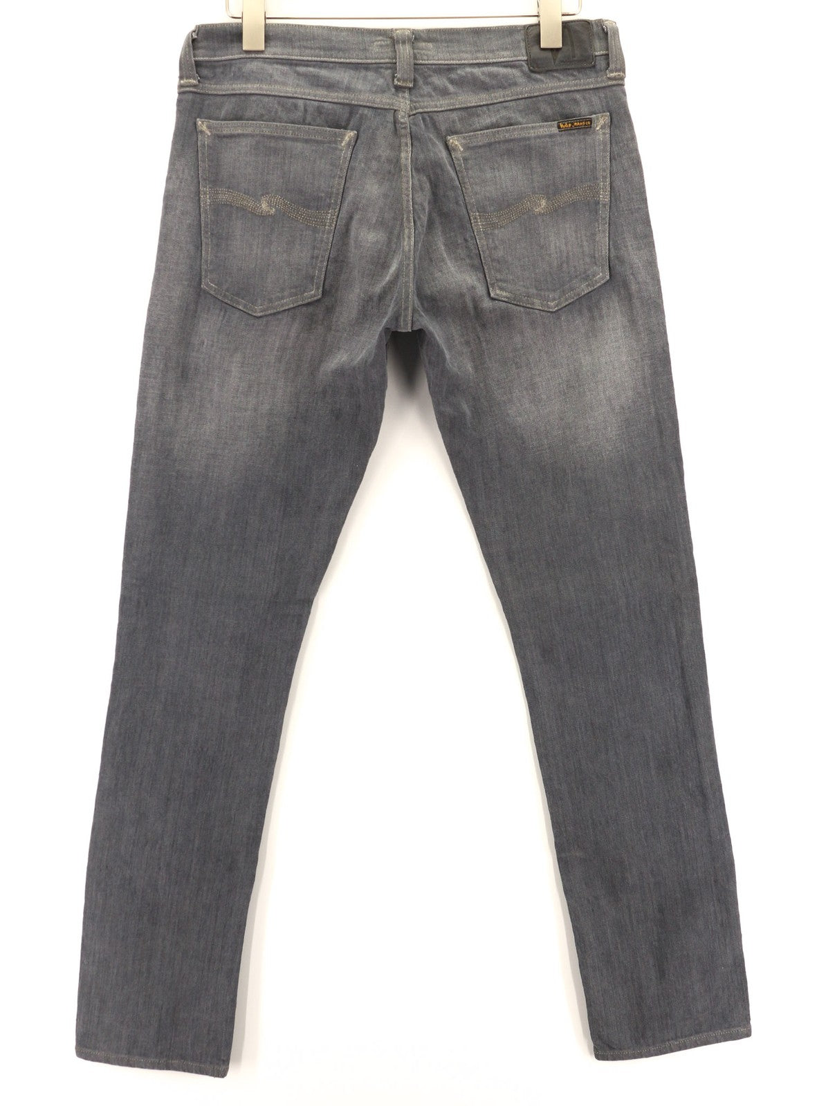 NUDIE JEANS Tight Long John Men Jeans W34/L34 Organic Charcoal Washed Slim Denim