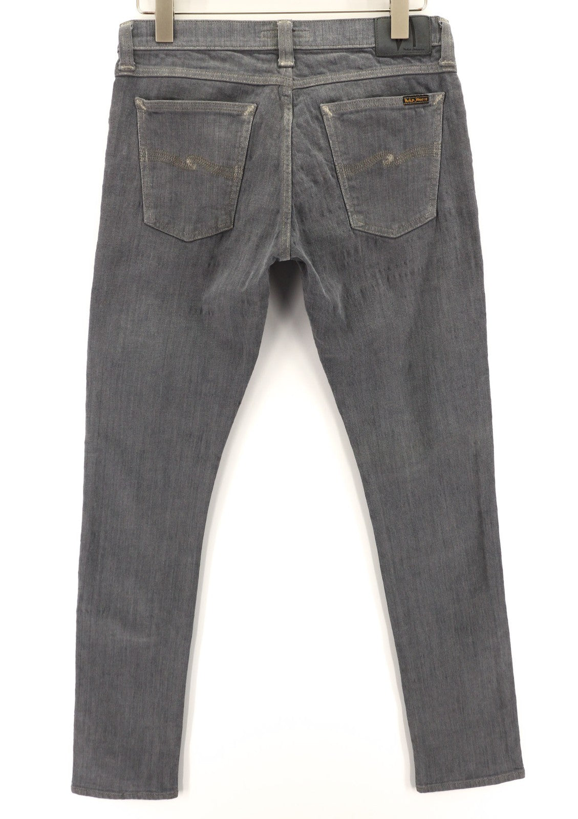 NUDIE JEANS Tight Long John Men Jeans W31/L34 Organic Charcoal Slim Fit Zip Fly