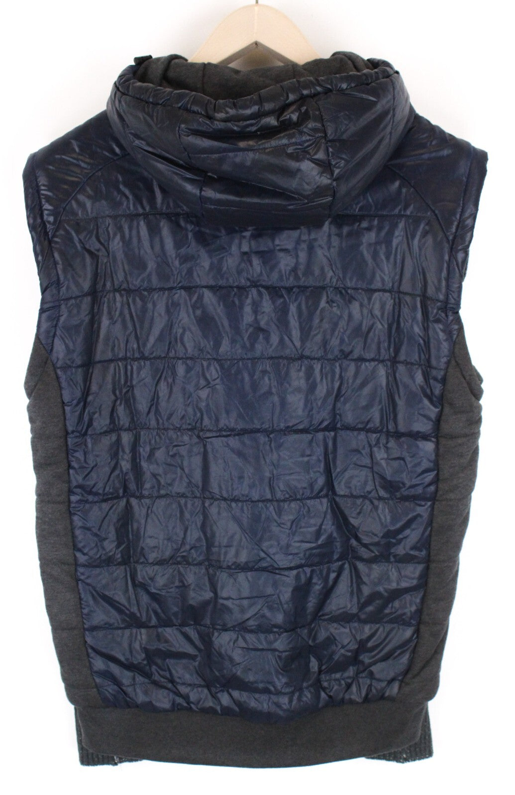 DESIGUAL Arthur vyriška pilka tamsiai mėlyna striukė su gobtuvu S su medvilnės mišinio šiltais viršutiniais drabužiais 