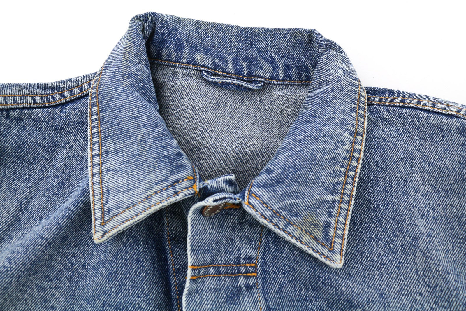 NUDIE JEANS Terry vyriška striukė M džinsinis Sakt &amp; Pepper Indigo su sagomis išskleistas logotipas 