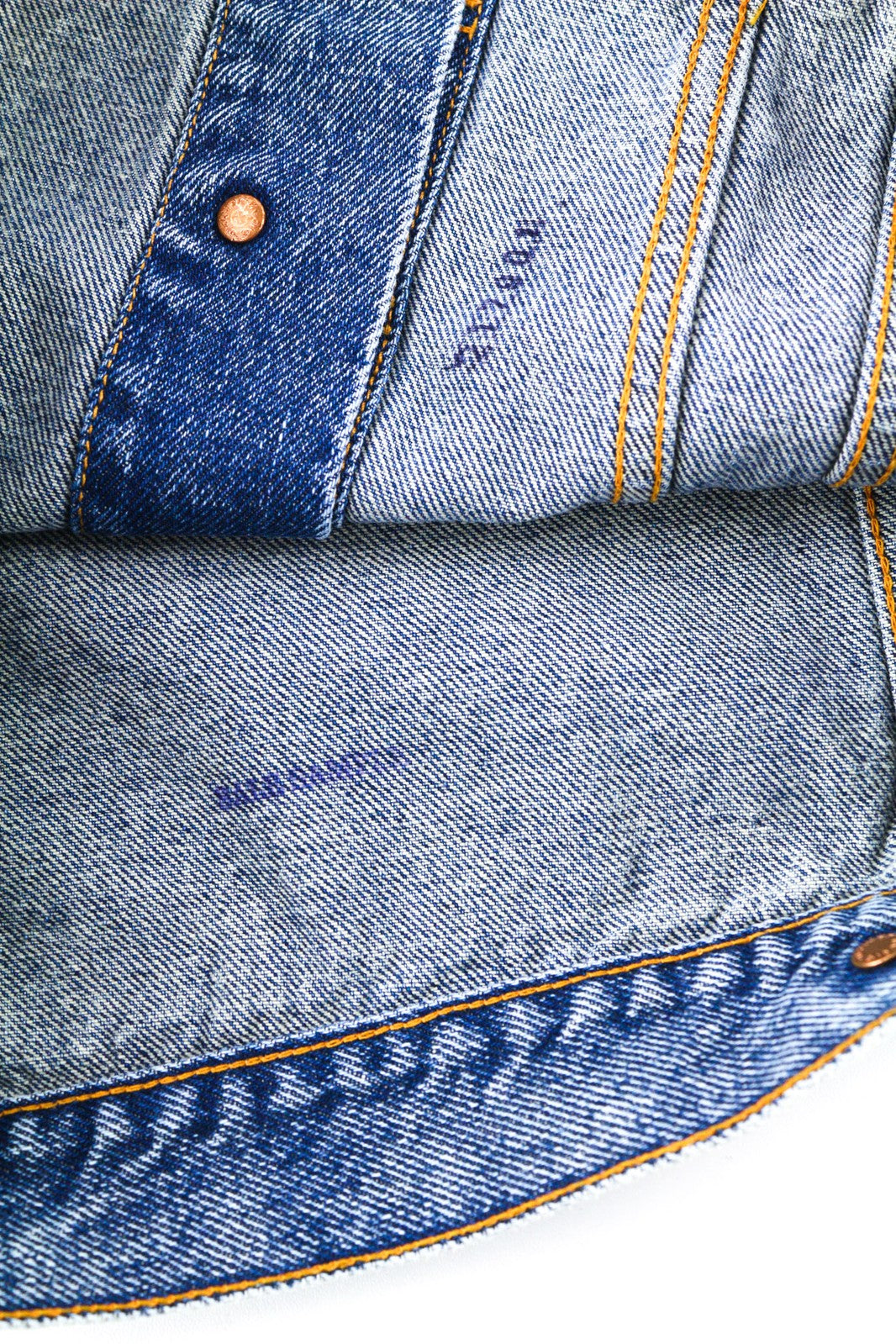 NUDIE JEANS Terry vyriška striukė M džinsinis Sakt &amp; Pepper Indigo su sagomis išskleistas logotipas 