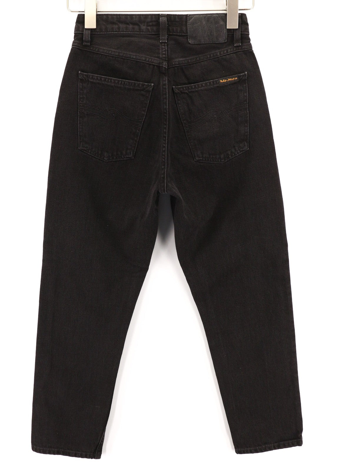 NUDIE JEANS Breezy Britt Womens Jeans W25/L26 Black Worn Zipper  Cotton Denim