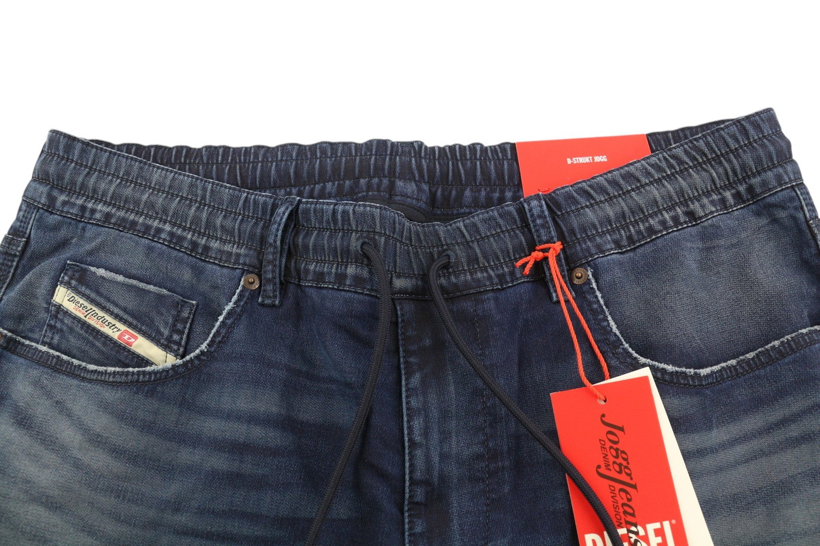 DIESEL D-Strukt Jogg 068DV vyriški džinsai W32/L32 su tampriu juosmeniu, mėlyni, rekomenduojama kaina 295 € 