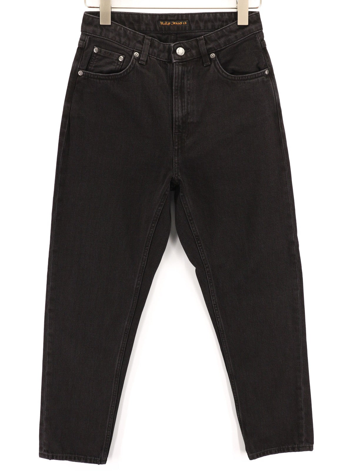 NUDIE JEANS Breezy Britt Womens Jeans W28/L28 Black Worn Zip Fly Cotton Denim