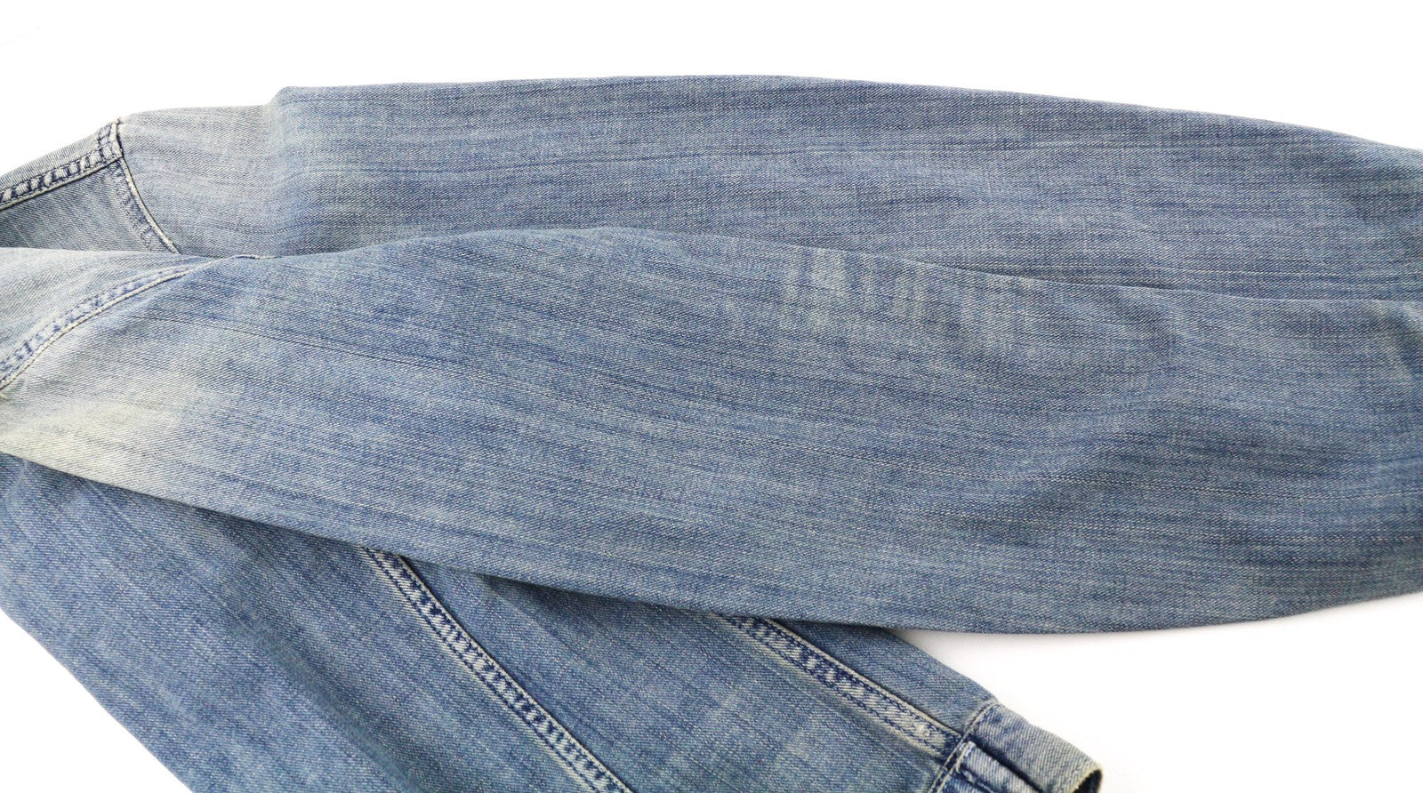 NUDIE JEANS Billy vyriška striukė S džinsinio audinio šviesių atspalvių sagomis išskleista mėlyna logotipu 