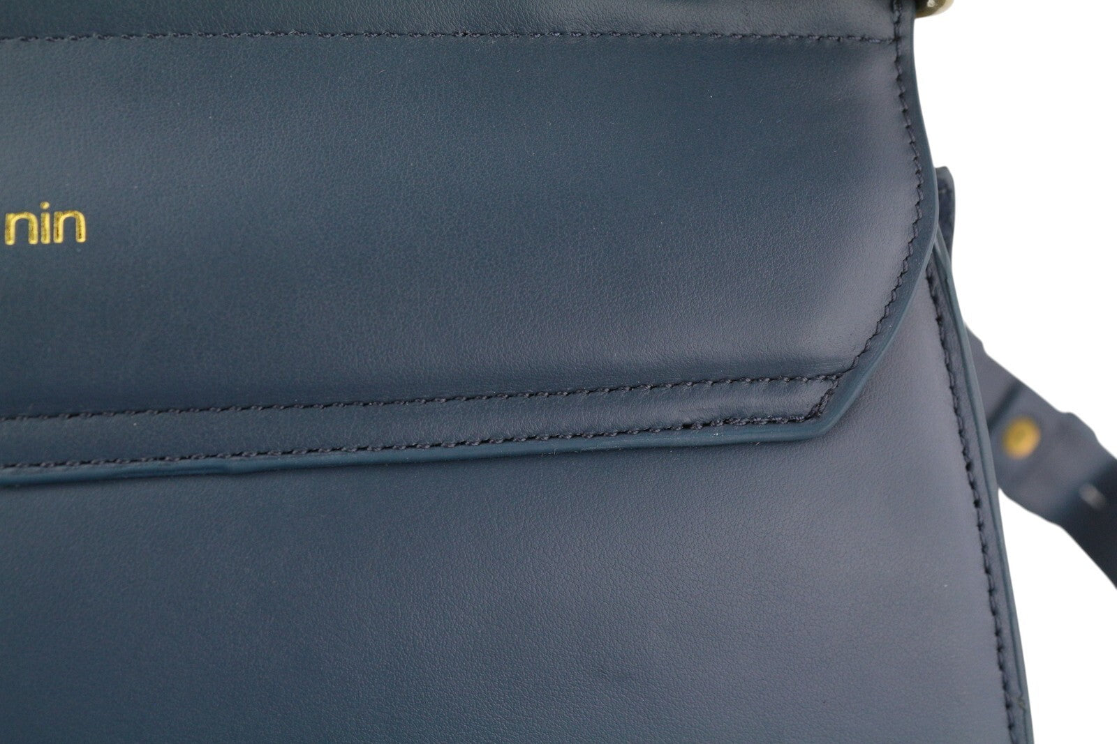 NAT &amp; NIN Vittoria moteriškas krepšys su nuimamu dirželiu per petį ir logotipu, mėlynos spalvos 