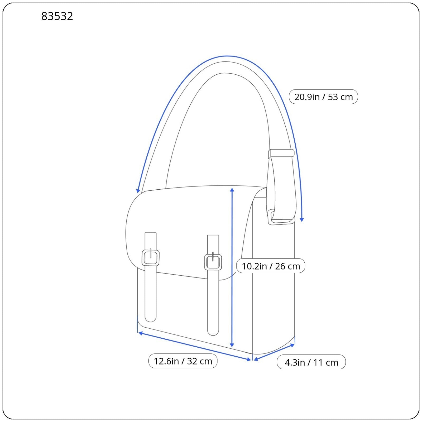 NAT &amp; NIN Vittoria moteriškas krepšys su nuimamu dirželiu per petį ir logotipu, mėlynos spalvos 