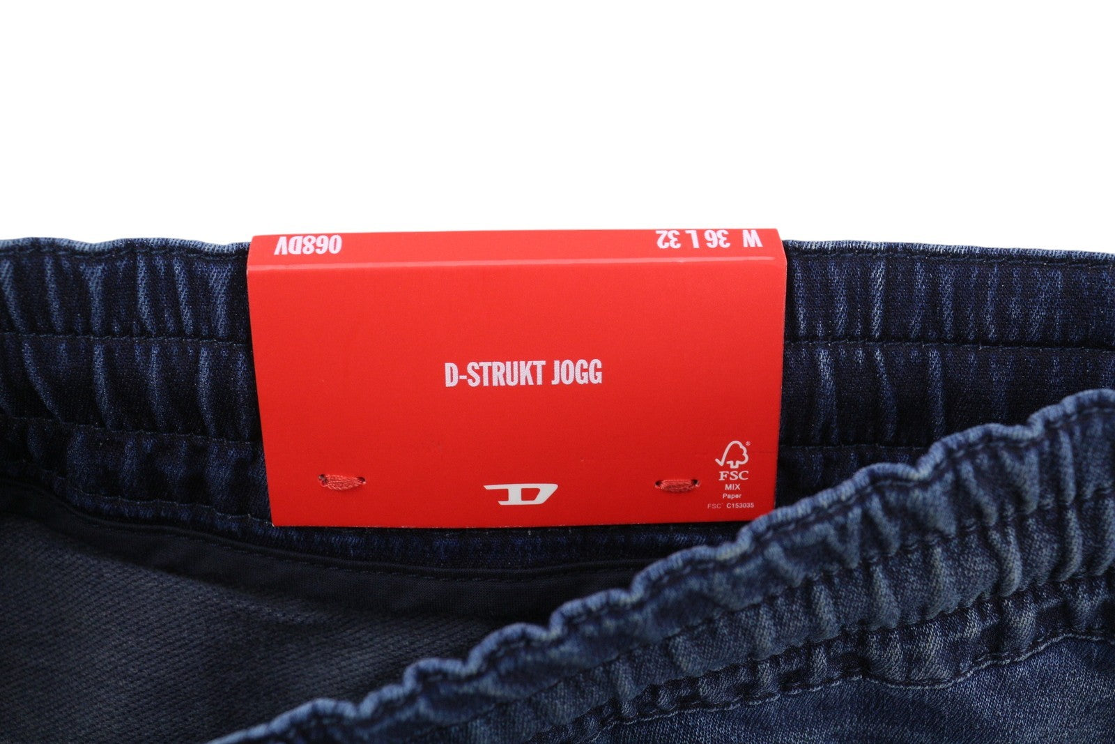 DIESEL D-Strukt Jogg 068DV vyriški džinsai W36/L32, tamprus juosmuo, mėlyni, rekomenduojama kaina 295 € 