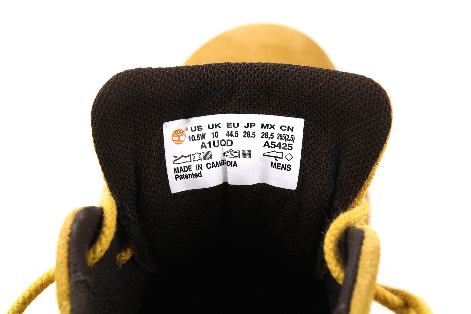 TIMBERLAND A1UQD-A5425 vyriški batai EU44/44.5 klasikiniai rudi odiniai aukštakulniai su raišteliais 