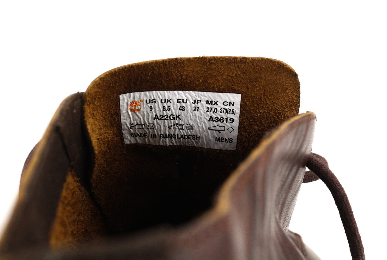 TIMBERLAND A22GK-A3619 vyriški batai EU43/43.5 tamsiai rudi laisvalaikio odiniai su raišteliais 