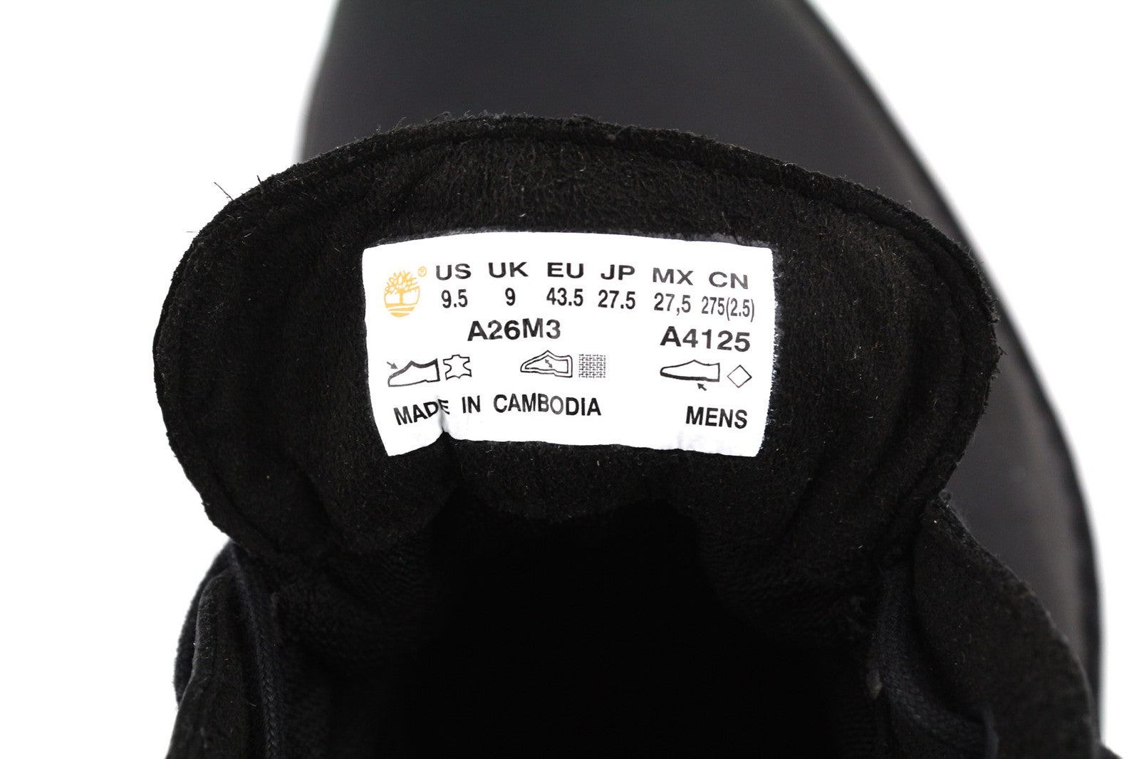 TIMBERLAND A26M3-A4825 vyriški batai EU43/43.5 juodi laisvalaikio odiniai LacedLogo 