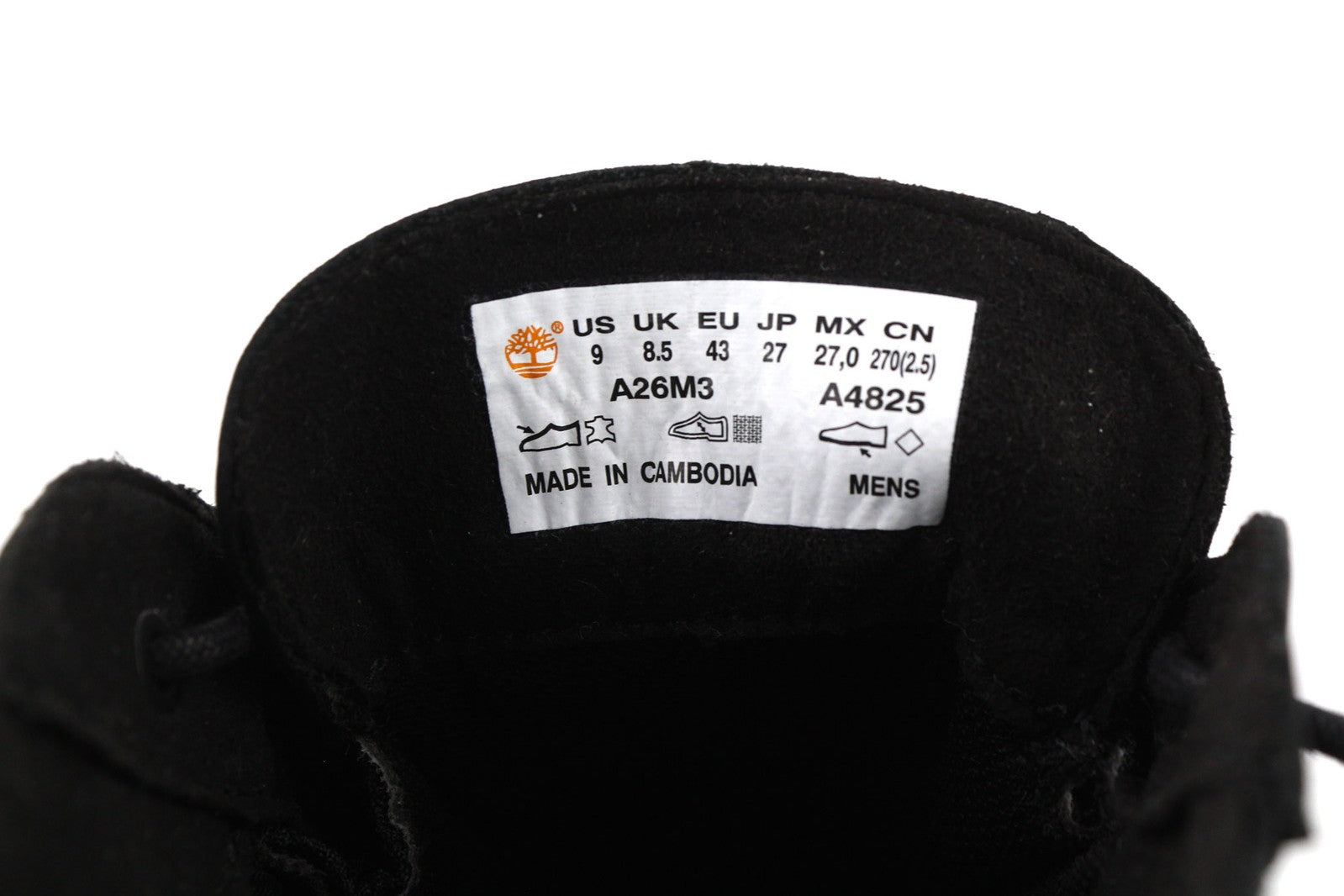 TIMBERLAND A26M3-A4825 vyriški batai EU43/43.5 juodi laisvalaikio odiniai LacedLogo 