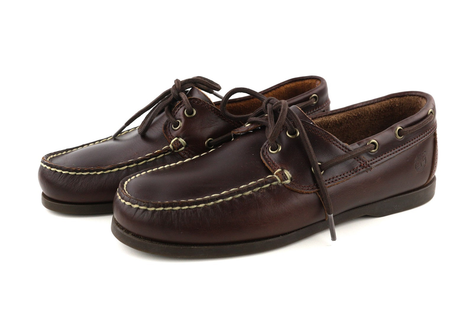 TIMBERLAND A199I-A4336 vyriški batai EU41/41.5 tamsiai rudi odiniai žemapadžiai mokasinai 