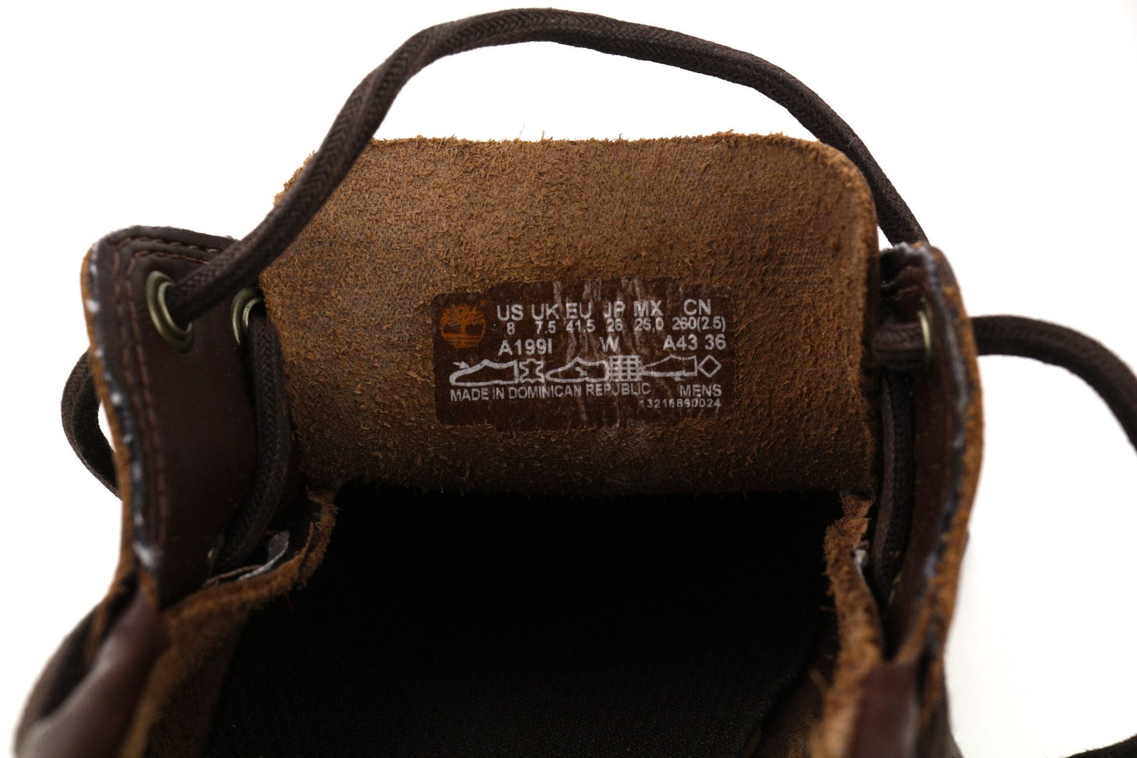 TIMBERLAND A199I-A4336 vyriški batai EU41/41.5 tamsiai rudi odiniai žemapadžiai mokasinai 