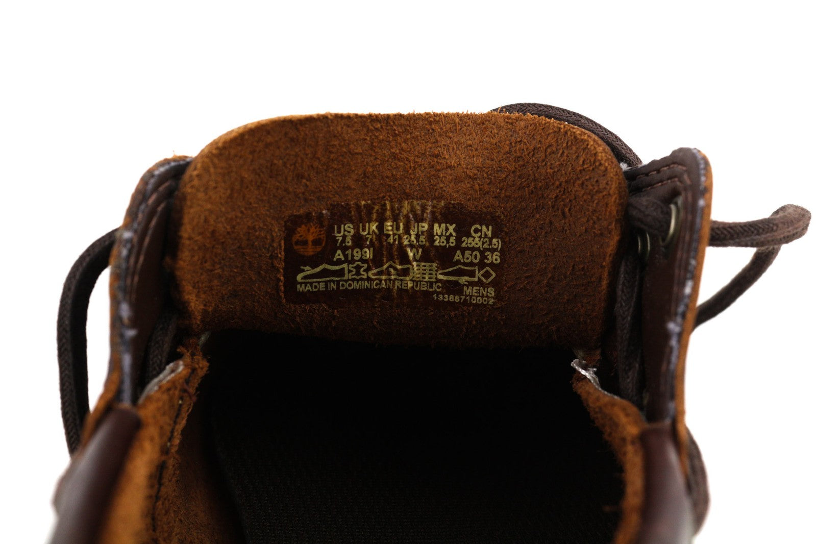 TIMBERLAND A199I-A4336 vyriški batai EU41/41.5 tamsiai rudi odiniai žemapadžiai mokasinai 