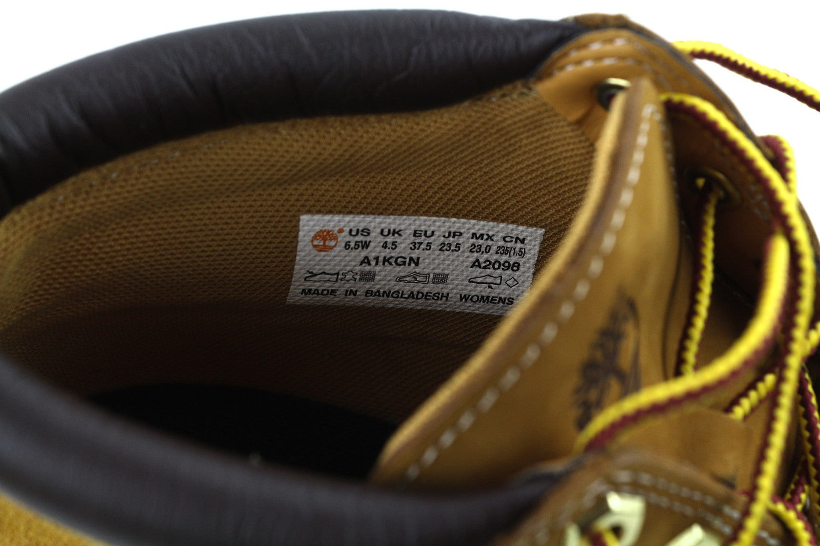 TIMBERLAND A1KGN-A3998 moteriški batai EU37.5/38 klasikiniai rudi odiniai aulinukai su raišteliais 