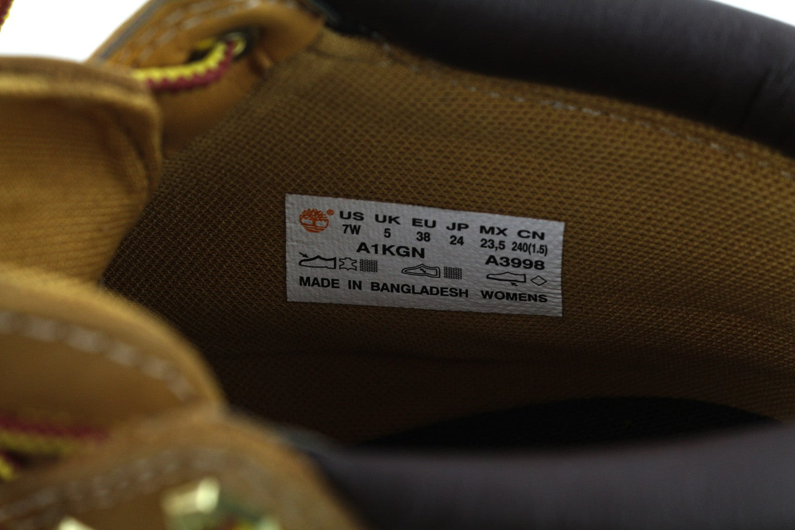 TIMBERLAND A1KGN-A3998 moteriški batai EU37.5/38 klasikiniai rudi odiniai aulinukai su raišteliais 