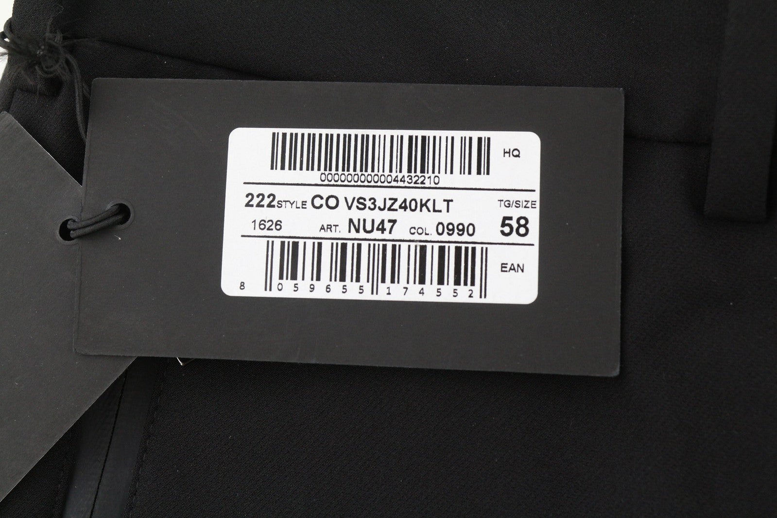 PT TORINO Lamda vyriškos kelnės 58 W38 juodos chino stiliaus neapdailintos apačios, plonas kirpimas, užtrauktukas 