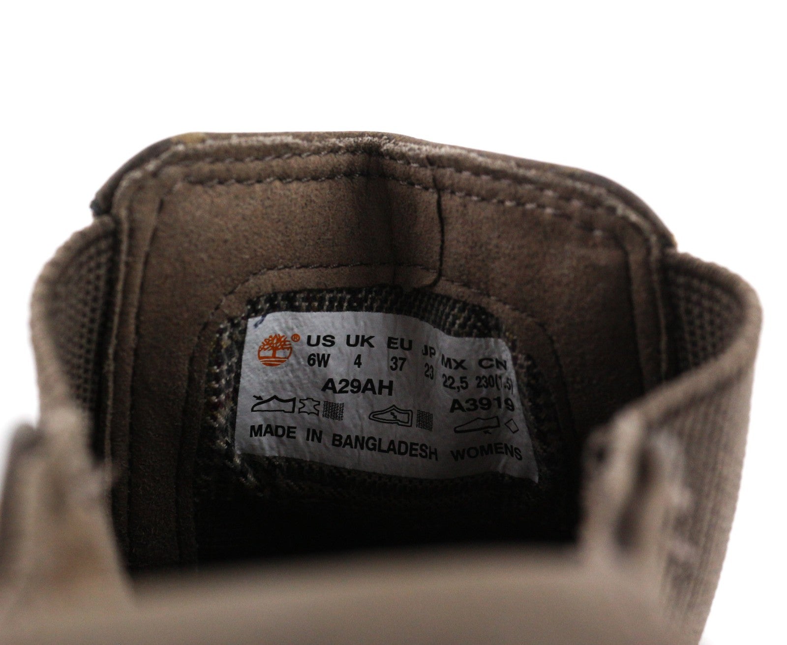 TIMBERLAND A29AH-A3919 moteriški batai EU37/37.5 tamsiai rudi laisvalaikio batai su užtrauktuku 