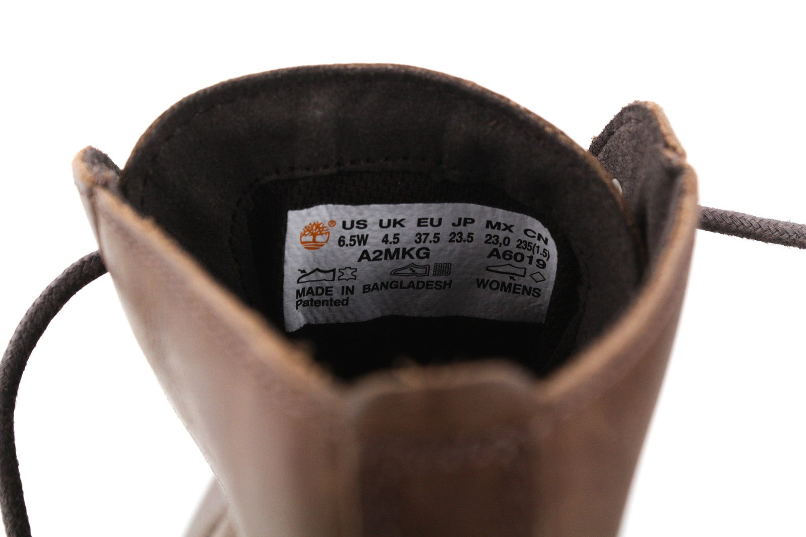 TIMBERLAND A2MKG-A6019 moteriški batai EU37.5/38 tamsiai rudi laisvalaikio odiniai su raišteliais 