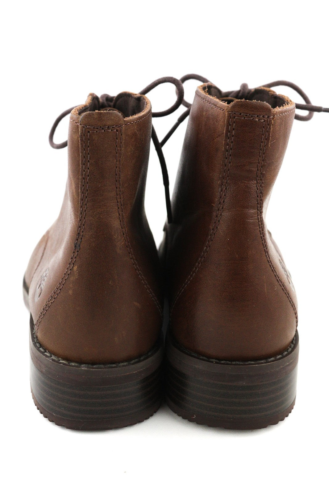 TIMBERLAND A2MKG-A6019 moteriški batai EU37.5/38 tamsiai rudi laisvalaikio odiniai su raišteliais 