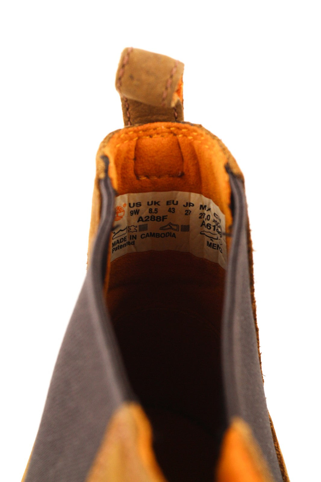 TIMBERLAND A288F-A6146 vyriški batai EU43/43.5 rudi laisvalaikio batai su užtrauktuku aukštais viršutiniais batais 