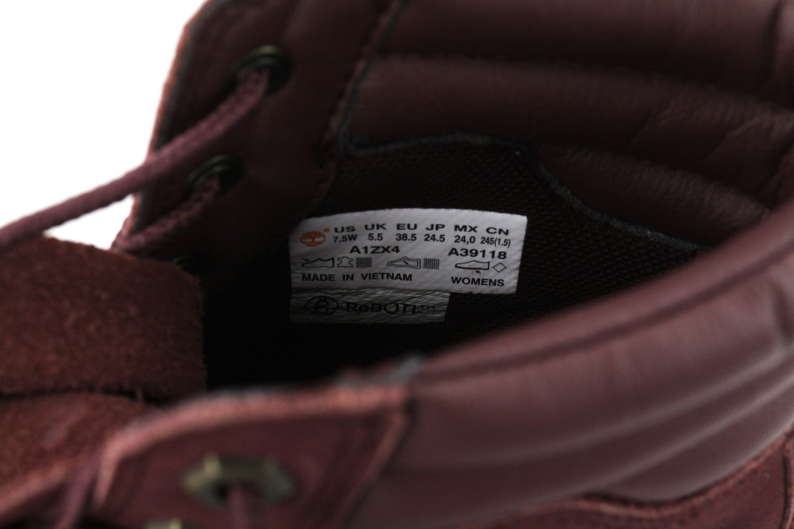 TIMBERLAND A1ZX4-A39118 moteriški batai EU38/38.5 violetiniai odiniai sportbačiai 