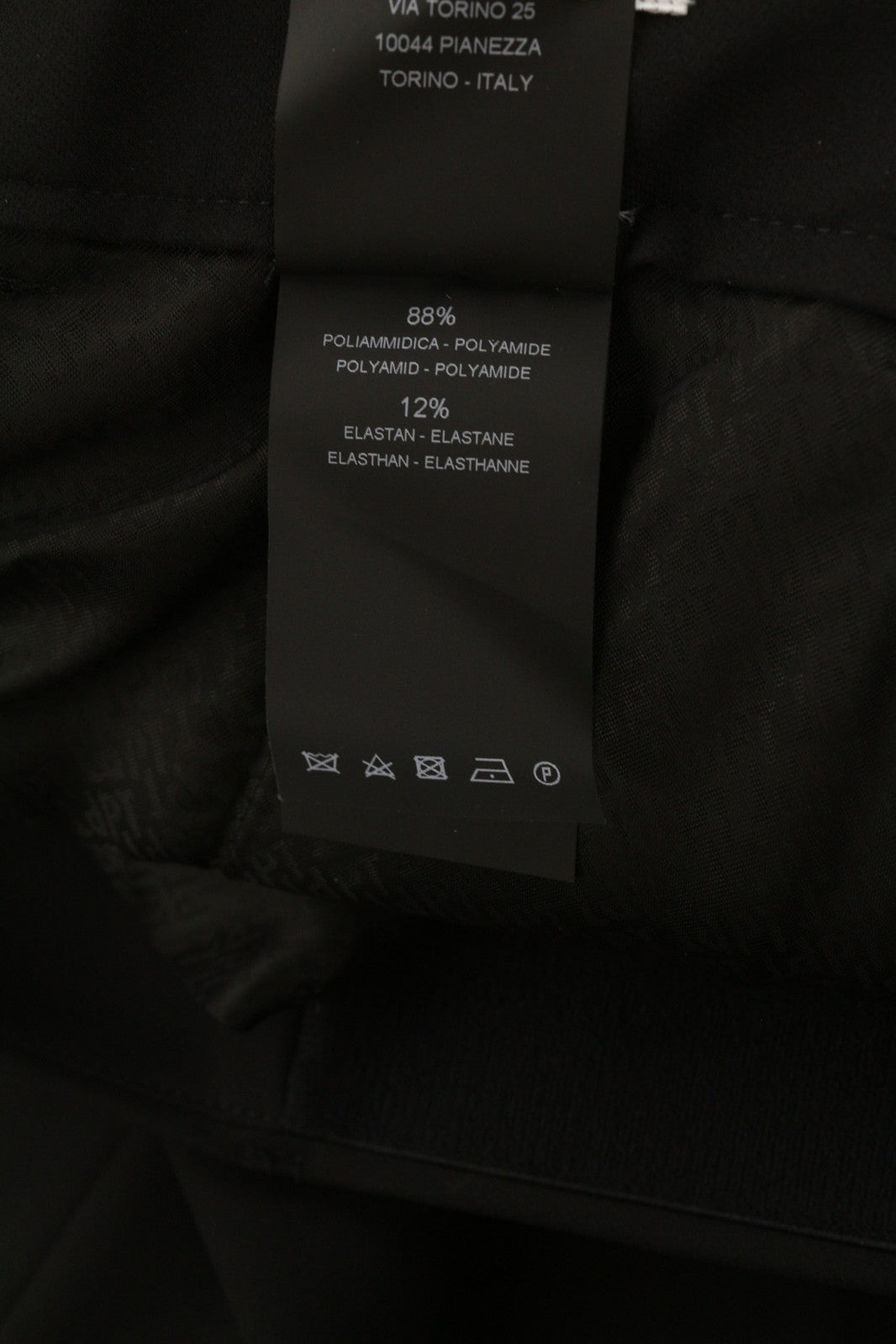 PT TORINO Lamda vyriškos kelnės 52 W33 juodos chino stiliaus, neapdailintas apvadas, plonas kirpimas, užtrauktukas 