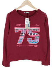 BLACK OUT raudonas džemperis XS dydžio medvilnės mišinio megztinis moterims Dnn džinsinis ilgomis rankovėmis 
