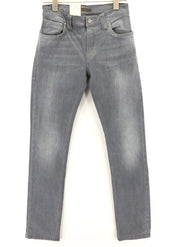 NUDIE JEANS Thin Finn Mens Jeans W28/L32 Slim Washed Grey Cotton Stretchy