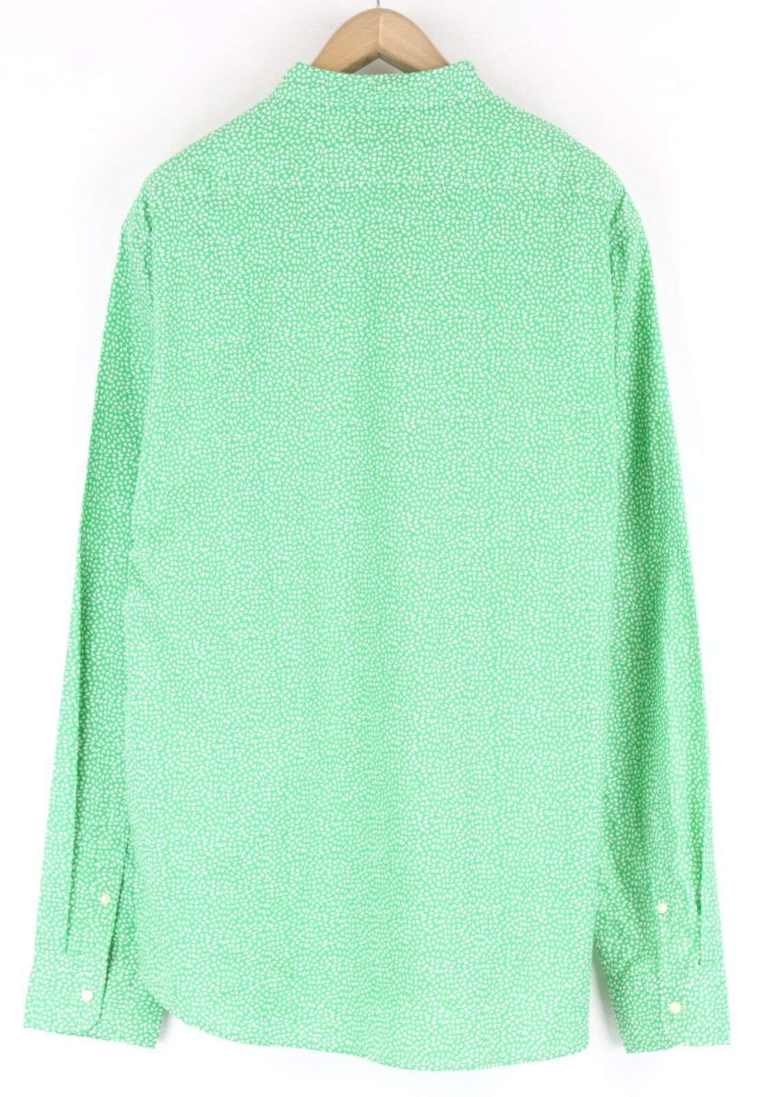 REPLAY vyriški žali 3XL medvilniniai marškinėliai su baltu raštu, ilgomis rankovėmis, su sagomis 